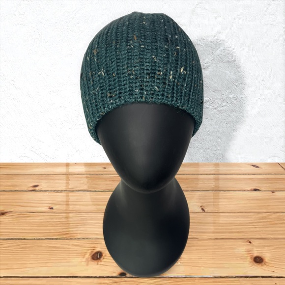 Hand Crafted Accessories - Handmade Alpaca Tweed Knit Beanie Handcrafted Unisex Hat Loch Ness